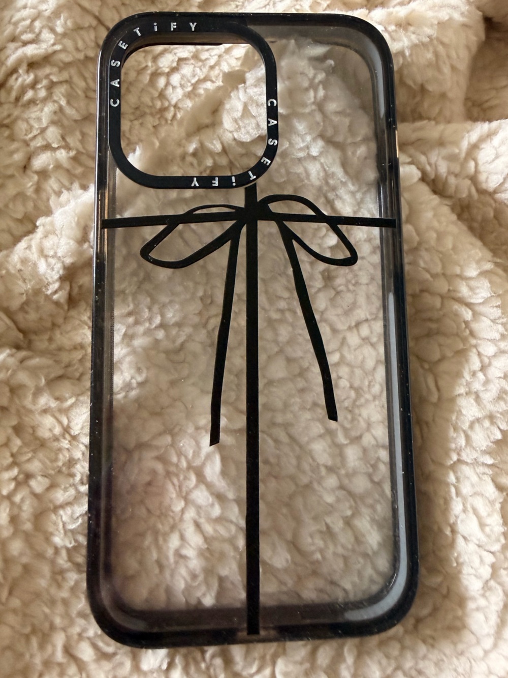 Casetify Clear iPhone 13 Pro Case with Black Ribbon and Black Trim